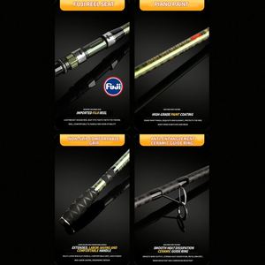 Caña de Pescar para Surfcasting de Fibra de Carbono de Alta Densidad, Súper Rígida y de Largo Alcance, de Tres Tramos, 4.5, 3.9, 4.2 Metros, para Pesca en Agua Salada, Venta al por Mayor - Product Image 3