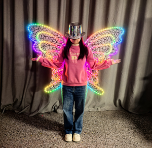 <span class=keywords><strong>Ali</strong></span> di Farfalla LED Colorate, <span class=keywords><strong>Ali</strong></span> Luminose Multicolore per Decorazioni di Festival ed Eventi - Product Image 2