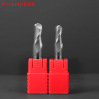 Juego de fresa de extremo plano de carburo de tungsteno HRC45 4F resistente al desgaste HANDERK con revestimiento para herramienta de corte CNC