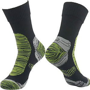 Custom Logo <b>Waterproof</b> Breathable Crew <b>Socks</b> in Black for Men Outdoor Hiking Trekking and Sports - Product Image 3