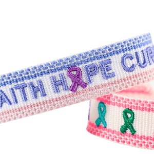 12 pièces rose bracelets de sensibilisation au cancer du sein foi espoir <span class=keywords><strong>Cure</strong></span> bracelet brodé femmes à la main gland tressé corde - Product Image 3