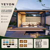 Yeyon OEM – Colonne de toit plat réglable à persiennes, cadre en aluminium, pour terrasse ouverte, piscine, véranda extérieure, serre en verre