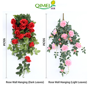 18 Nụ Hoa Hồng Nhân Tạo Treo Tường giỏ hoa đặt hoa lụa hiện đại kéo dài 3-5 năm phòng khách tốt nghiệp - Product Image 2