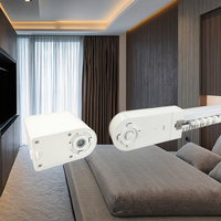 Kit de rideau intelligent moderne avec mini moteur Tuya WiFi et contrôle vocal Alexa pour la maison pour le bureau salon chambre utilisation intérieure