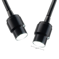 Illuminateur de microscope à double col de cygne avec variateur d'intensité |   Lumière LED à luminosité réglable 100-240V pour microscopes stéréoscopiques (OEM)