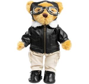 Customized 12 Inch Plush Stuffed Animals Aviator Outfit Goggles Flight Suit <strong>Teddy</strong> <strong>Bear</strong> - Product Image 1