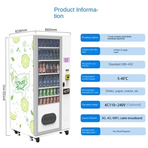 ตู้จำหน่ายเครื่องดื่มเย็นขนาดเล็ก7นิ้วตู้จำหน่ายแบบคอมโบสำหรับอาหารและเครื่องดื่ม - Product Image 4