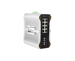 Commutateur Fibre PoE Industriel Géré 2.5G à 12 Ports pour 8 Ports PoE 10/100/1000/2500 + 4 Ports SFP+ 1/10G - Product Image 1