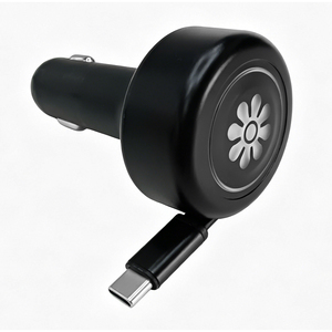 retractable fast car charger digital <b>phone</b> charger for car mobile charger with <b>cable</b> suction <b>phone</b> charger for car - Product Image 1