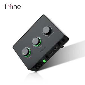 <span class=keywords><strong>Fifine</strong></span> SC1 HIFI Carte son portable Console de mixage audio XLR Enregistrement haute fidélité pour cartes son et mélangeurs audio de podcasting - Product Image 1