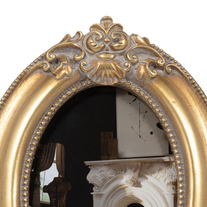 Oval Resin Picture <b>Frame</b> Vintage Inspired <b>Gold</b> Finish 4x6 In For Home Bedroom Office Decor - Product Image 4