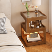 Table basse nordique en bois massif durable et moderne pour le salon