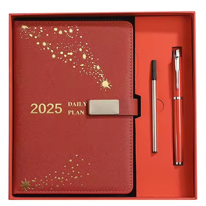 2025 Calendar Notebook Unique Business Logo <b>Stationery</b> Corporate Customized Pu Leather Diary and Pen Gift <b>Set</b> Souvenirs Gift - Product Image 5