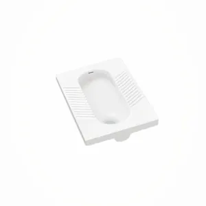 Medyag Best Quality Glazed Ceramic Squatting Pan With S Bend Bathroom Squat Toilet