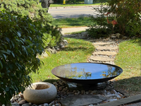 Bassin d'eau décoratif en acier Corten pour piscine - Sculpture de jardin extérieure moderne et foyer