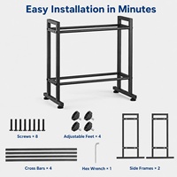 Support de rangement de filament d'imprimante 3D en métal à 2 niveaux, organisateur de bobines de bureau pour matériaux d'impression