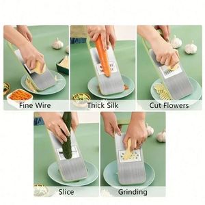 Wholesale Kitchen Manual Stainless Steel Green Multi-Function <b>Vegetable</b> Slicer Shredder Cutter Potato Shredders Fruit Tools - Product Image 6