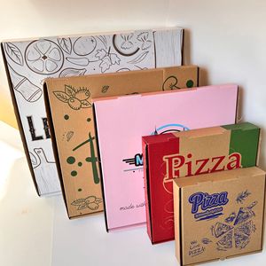Tùy Chỉnh Bánh <span class=keywords><strong>Pizza</strong></span> Hộp 6 8 9 10 12 Inch Tốt Lớp Kraft Hộp Giấy Nhanh Chóng Thực Phẩm Bao Bì Bánh <span class=keywords><strong>Pizza</strong></span> Hộp Tùy Chỉnh In Với Logo - Product Image 5