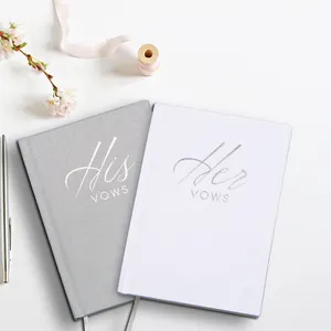 Cuaderno de lino con hojas de renovación, libro de recuerdos para boda, personalizado