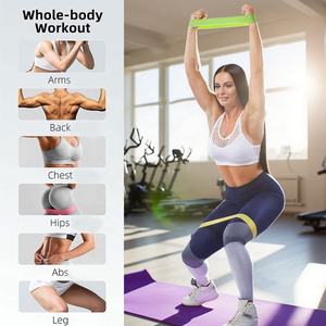 Juego de 5 bandas de ejercicio de resistencia de entrenamiento extra anchas sin látex con guía de instrucciones y bolsa de transporte - Product Image 5