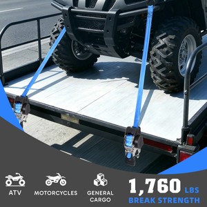 Correas de trinquete retráctiles de 1 pulgada x 9 pies para amarre de popa de embarcaciones, autoajustables, montables en remolque, con tornillos para barco - Product Image 5