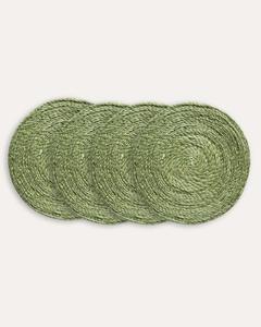 Wholesale <b>yellow</b> round woven <b>placemats</b> perfect for party decoration for tableware decor, home and kitchen - Product Image 5