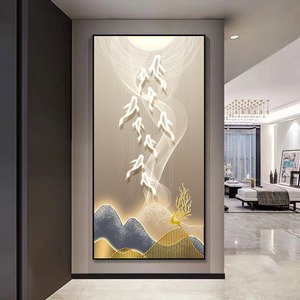Pintura <span class=keywords><strong>al</strong></span> Óleo sobre Papel con Cristal Personalizada, Arte Decorativo de Lujo <span class=keywords><strong>para</strong></span> Hoteles, Vestíbulos y Habitaciones - Product Image 6