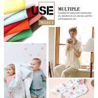 Tissu en mousseline froissée 2 couches 100 % coton BCI 120 g/m² tissé en gros pour pyjamas de bébé