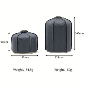 Étui de protection cylindrique en cuir PU pour bouteille de gaz 450G, équipement de cuisson, fournitures de pique-nique en plein air - Product Image 5
