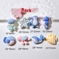 Accessoires de résine de colle crème faits à la main bricolage étui de téléphone patchs pinces à cheveux chaussures fleurs océan Style méduse perles en vrac acrylique