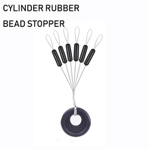 Wholesale Black Durable Rubber <strong>Fishing</strong> Bobber <strong>Float</strong> 6-in-1 Oval Beads Sinker Stopper Smoothly Polished Hole 4 Sizes <strong>Cylindrical</strong> - Product Image 2