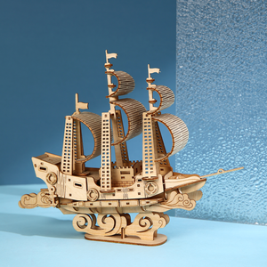 Puzzle 3D en bois à assembler soi-même, thème Voilier, pour décoration, <span class=keywords><strong>jouet</strong></span> de puzzle - Product Image 1