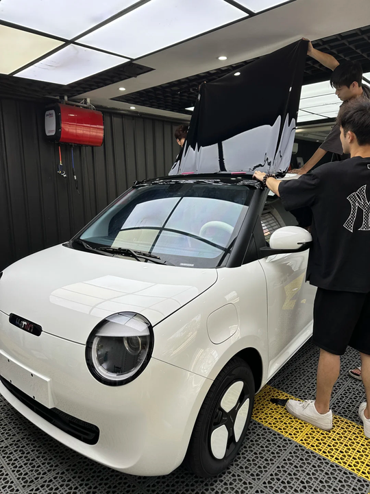 Pellicola Protettiva Per Tetto Auto Apribile - Adesivo Decorativo 79x38 Cm Anti-UV E Calore