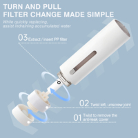 YUSON P1289 Abs Télescope Voyage Portable Filtre Mini Pommeau De Douche avec Système De Filtration D'eau