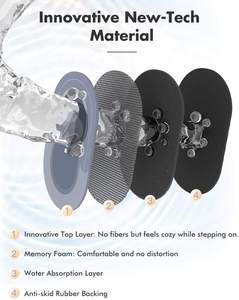 Custom sizeBathroom שטיחים מים סופג אמבטיה שטיחים Diatom בוץ רצפת גומי אמבטיה אמבטיה מחצלת, דיאטומיט אמבטיה מחצלות - Product Image 6