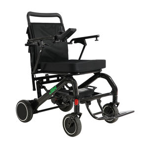 Silla de ruedas de bajo peso para discapacitados, pequeña silla plegable eléctrica, accesorios para Discapacitados de fisioterapia de peso ligero Ce negro - Product Image 1
