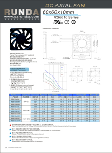 محرك روندا بدون فرش 60 ، تيار مستمر 5 فولت 12 فولت مروحة تبريد عالية الكفاءة 60 × 60 × 10 ، لأجهزة الكمبيوتر والخوادم - Product Image 5