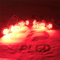 Luces LED RGB de Punto para Exteriores, 30mm, 12V/24V, IP67, 6 SMD5050, Direccionables, para Parques de Atracciones