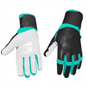 SAAR INDUSTRIES SI-BG-QN03 Leather Baseball Batting Gloves-Ambidextrous Design <b>Hook</b> Loop Closure Wrist Support Customizable - Product Image 1