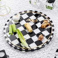 service pour Pessah Pièce judaïque Élégant plateau central pour les fêtes Choix de l'hôte Acrylique Onyx Assiette de Seder