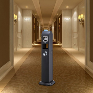 Colonne à mégots de cigarettes en acier inoxydable pour hall d'hôtel ; espace fumeurs intérieur avec cendriers ; poubelle extérieure - Product Image 2