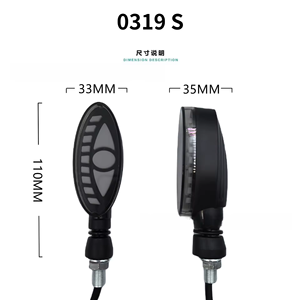 Lampe universelle de clignotant de moto de RVB LED avec les voyants de clignotant coulants séquentiels de conception de <span class=keywords><strong>grand</strong></span> oeil - Product Image 3