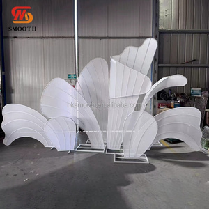 SMOOTH Custom LED Light Metal Backdrop Multi-layer Petal Backdrop Stand Stage <b>Frame</b> for Wedding Party Decoration - Product Image 3