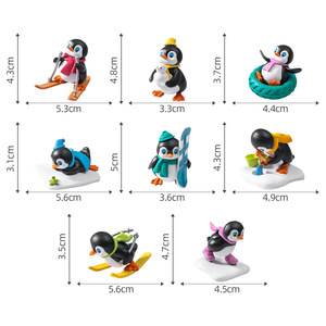 Poupée pingouin créative avec écharpe <span class=keywords><strong>de</strong></span> ski, pour micro-paysages et décorations DIY sur le thème <span class=keywords><strong>de</strong></span> la <span class=keywords><strong>neige</strong></span>, accessoires suspendus, petits ornements - Product Image 6