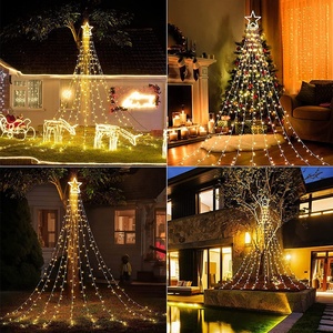 <span class=keywords><strong>Luces</strong></span> de <span class=keywords><strong>Navidad</strong></span> en Forma de Estrella, Guirnalda de <span class=keywords><strong>Luces</strong></span> LED de 340 <span class=keywords><strong>Luces</strong></span> en <span class=keywords><strong>Cascada</strong></span> para Árbol, con Estrella Superior, 8 Modos, <span class=keywords><strong>Luces</strong></span> Decorativas para Fiestas - Product Image 4