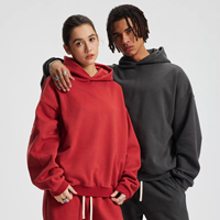 Automne Hiver Nouveau 430G 100% Coton Pull à capuche thermique pour homme Couleur unie Surdimensionné Sweat-shirt chaud Vente en gros Personnalisé