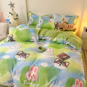 Venta al por mayor juego de sábanas de lujo de tamaño doble de microfibra juego de cama personalizado para el hogar - Product Image 1