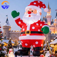 Père Noël gonflable géant personnalisé avec boîte cadeau, personnage gonflable de Noël avec cadeau, décoration pour événements de centre commercial et de fêtes