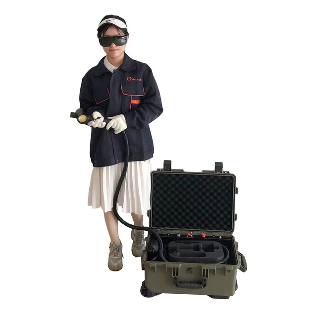 100W PortableJPT High-Accuracy Fiber Laser Cleaning Machine CE Certified 2-Year Warranty Rust Paint Oil Removal Handheld Trolley