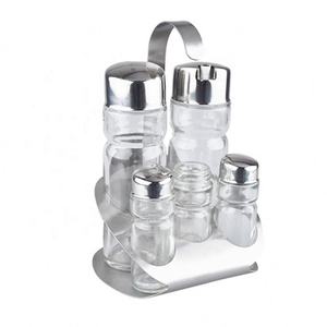 Set di Contenitori in Vetro per Condimenti da Cucina, Dispenser per <span class=keywords><strong>Olio</strong></span> <span class=keywords><strong>e</strong></span> Aceto, Saliera <span class=keywords><strong>e</strong></span> Pepiera, Set per Sale, <span class=keywords><strong>Pepe</strong></span>, <span class=keywords><strong>Olio</strong></span> <span class=keywords><strong>e</strong></span> Aceto - Product Image 2